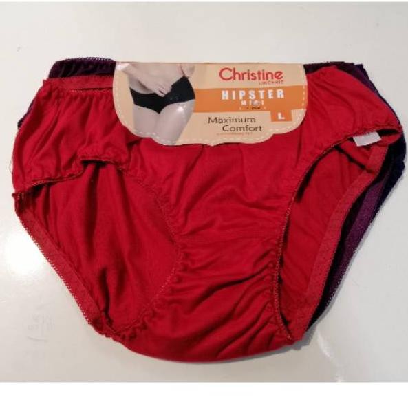 Premium_product Christine Lingerie Celana Dalam Wanita Banded Isi 3/001725/Celana Dalam Murah/CD wan