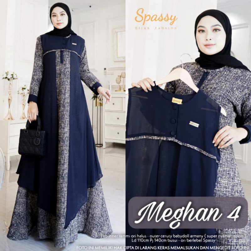 meghan set #4 Maxy gamis abaya ori spassy