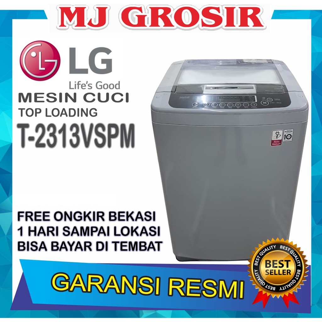 MESIN CUCI LG T 2313 VSPM 13KG 1 TABUNG T2313VSPM 13 KG SMART INVERTER