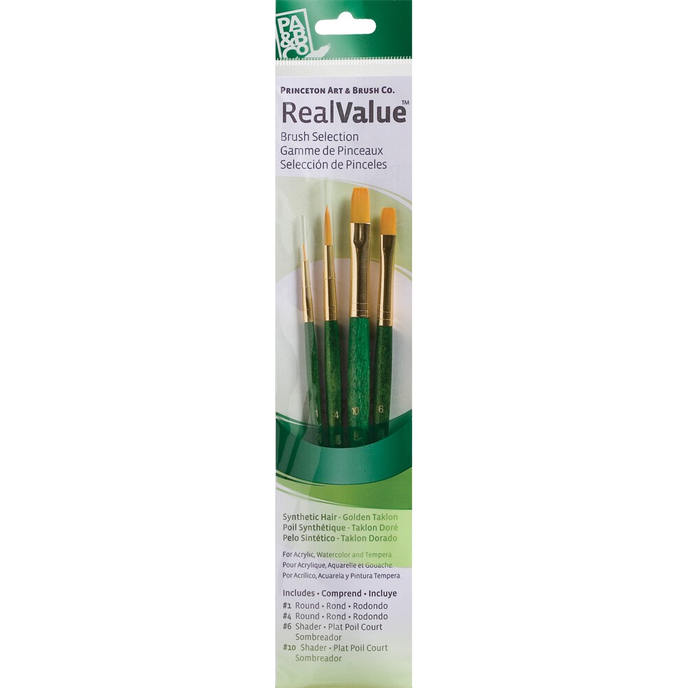 Princeton Real Value No. 9116 - Synthetic-Golden Taklon Set of 4 brushes