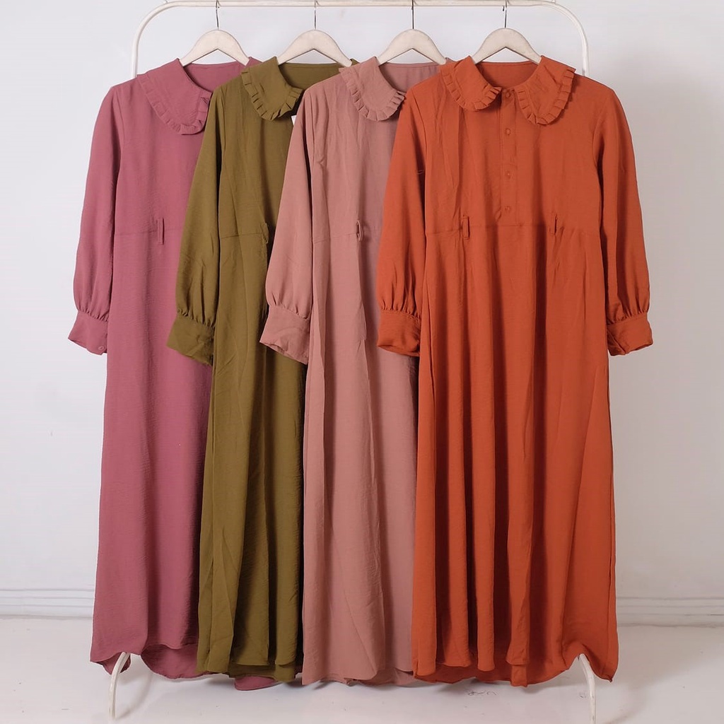 (COD/BAYAR DI TEMPAT) RANDANA Gamis Crinkle Muslim wanita Premium