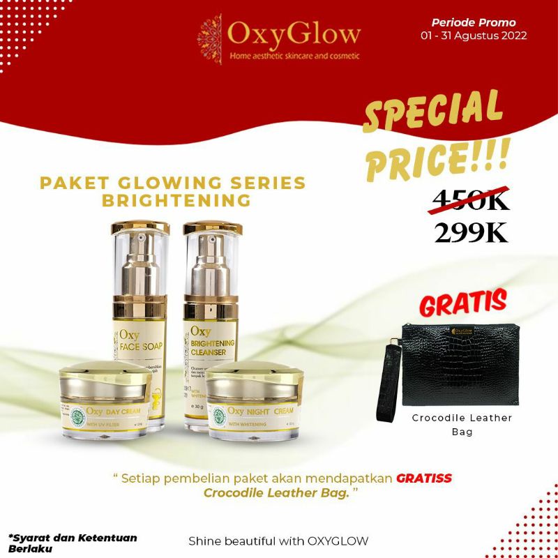 Paket Ekonomis Oxyglow/Brigtening Oxy Glow/Acne Oxy Glow/Whitrning Oxy Glow