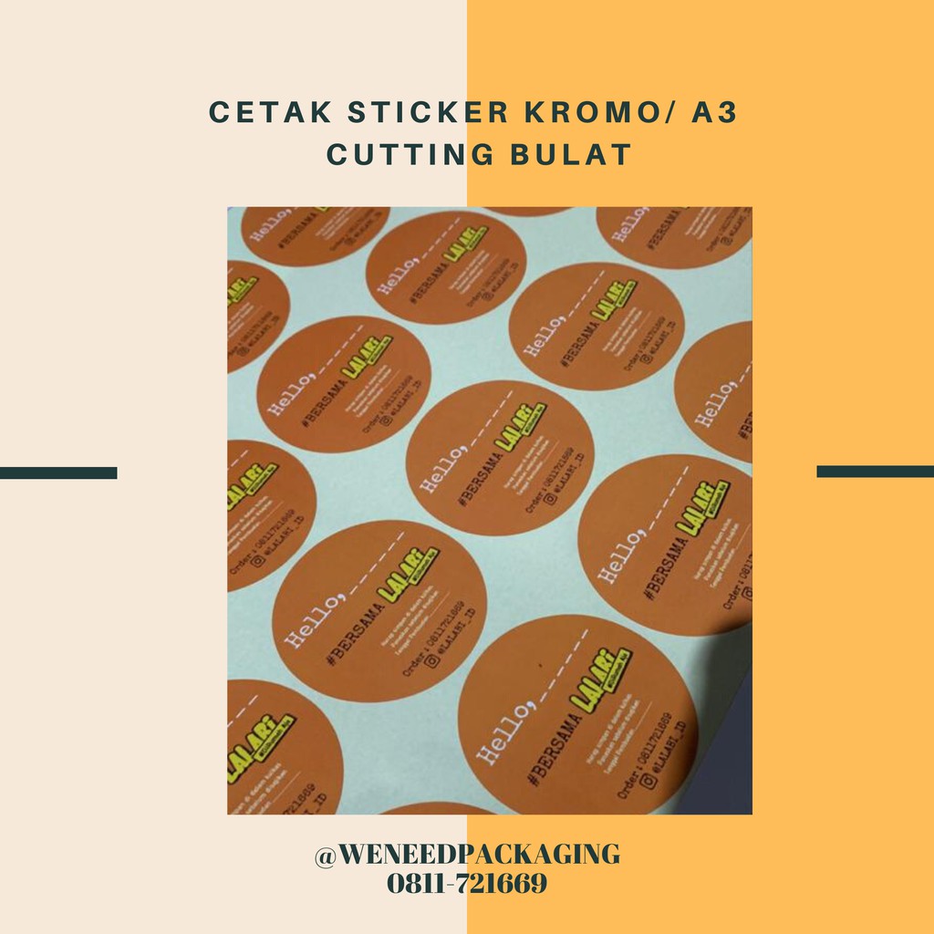 

Cetak Stiker Kromo per a3 / Stiker Cutting Bulat / Stiker Brand Jualan