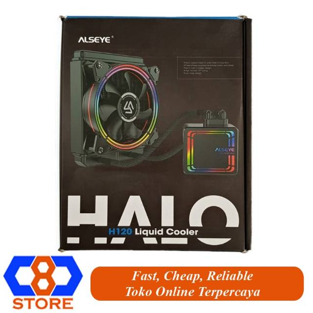 FAN PROSESOR WATER COOLING LIQUID COOLER ALSEYE H120 RGB RESMI