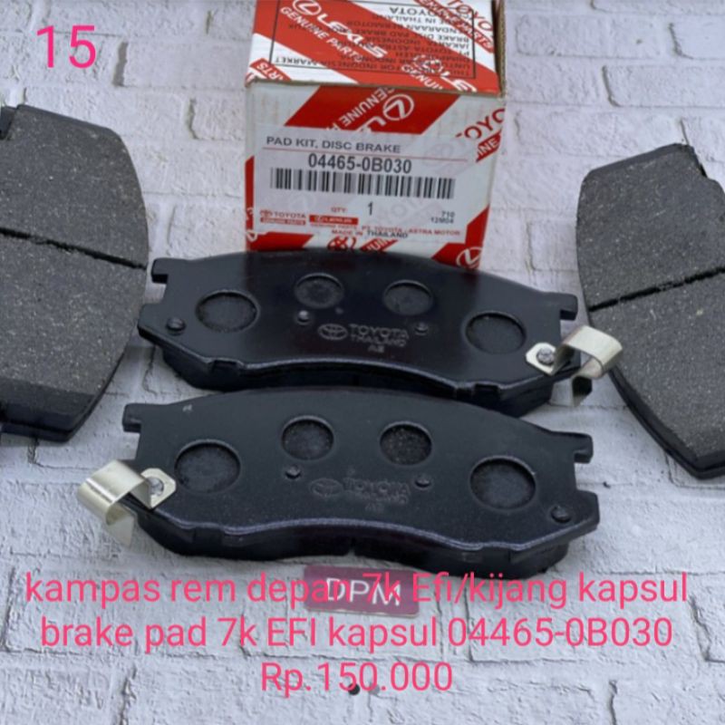 kampas rem depan brake pad kijang 7k efi