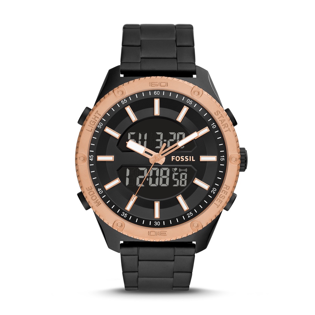 Fossil Brox Analogue-Digital Black Stainless Steel Watch BQ2581