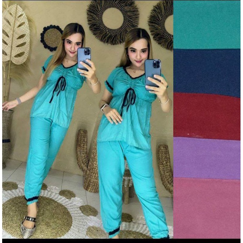 oneset cp elsa serut polos elsa kerut dada terbaru