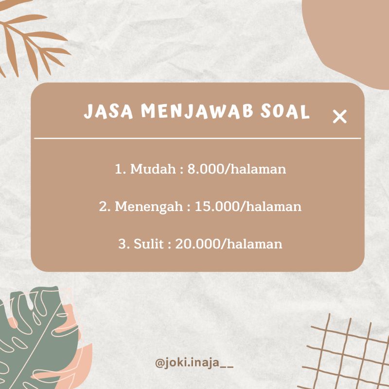 Joki Jawab Soal