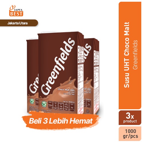 

b2011bb Susu Greenfields Uht Choco Malt 1 L - Paket Isi 3 Pcs Xa201As