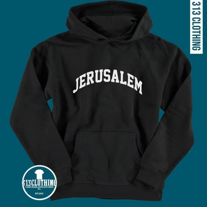 HE742 Jaket Hoodie Jumper Sweater JERUSALEM MLi Tretan Majelis Lucu