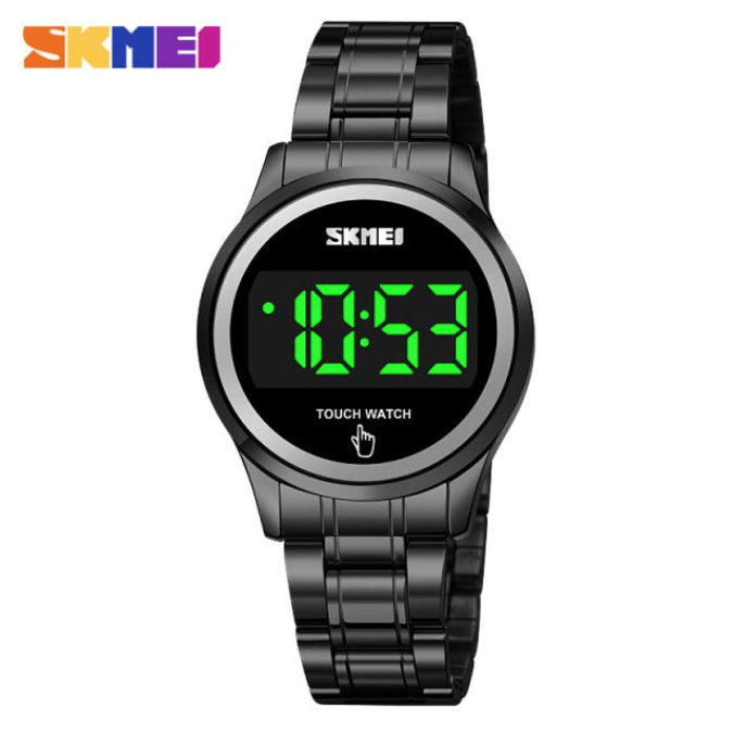 Jam Tangan Digital Touch Screen / Layar Sentuh LED 1737 Stainless Steel