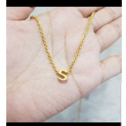 LIONTIN EMAS NAGITA WANITA INITIAL/HURUF S