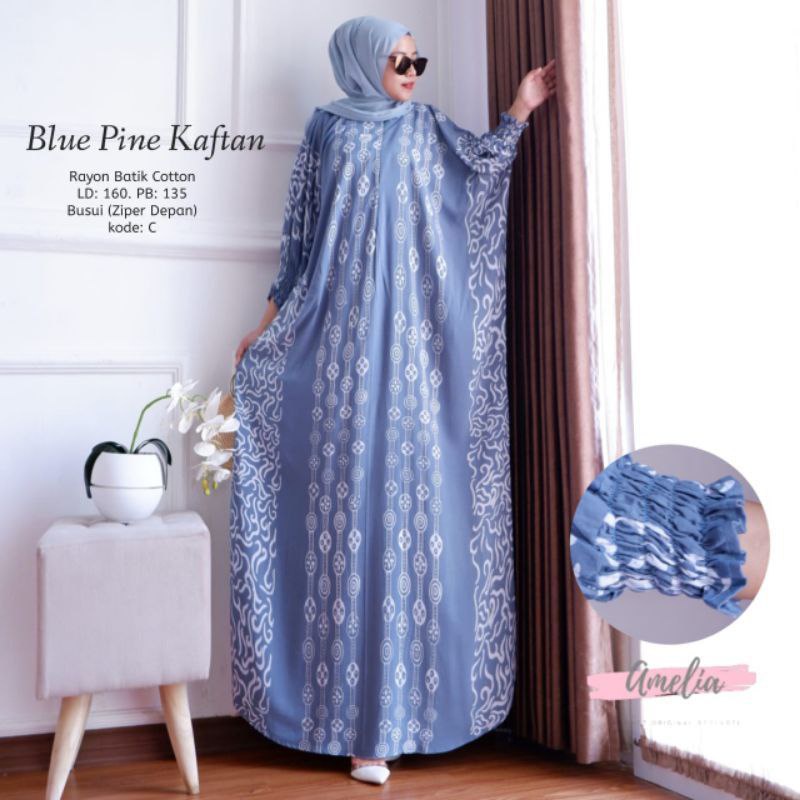 Tiara Kaftan | Kaftan Wanita Jumbo Rayon Gamis Dress Kaftan Batik Kekininan Bigsize LD 170 Valencia