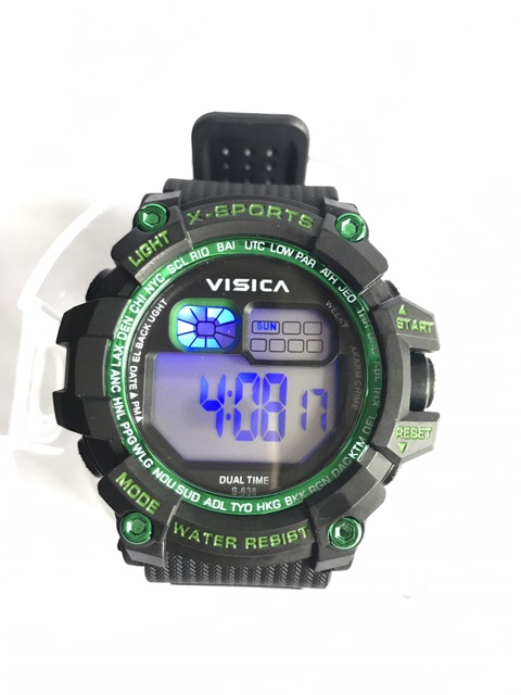 Jam tangan sporty digital fashion watch visica anti air diameter besar