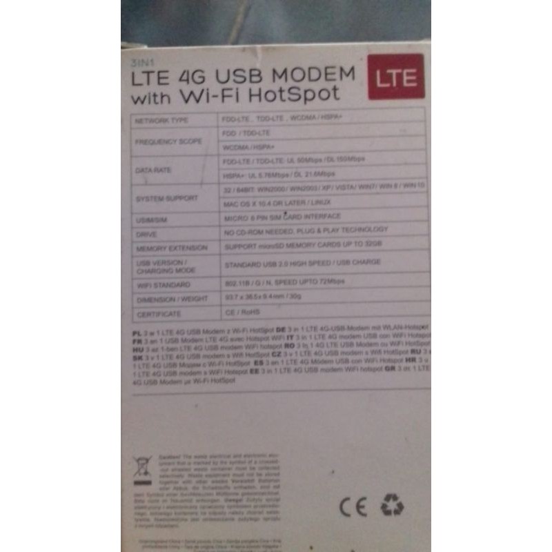 MODEM WIFI ROUTER 4G LTE ALL GSM