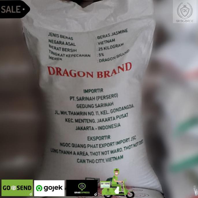 

BERAS JASMINE IMPORT DRAGON BRAND 5 KG REPACK