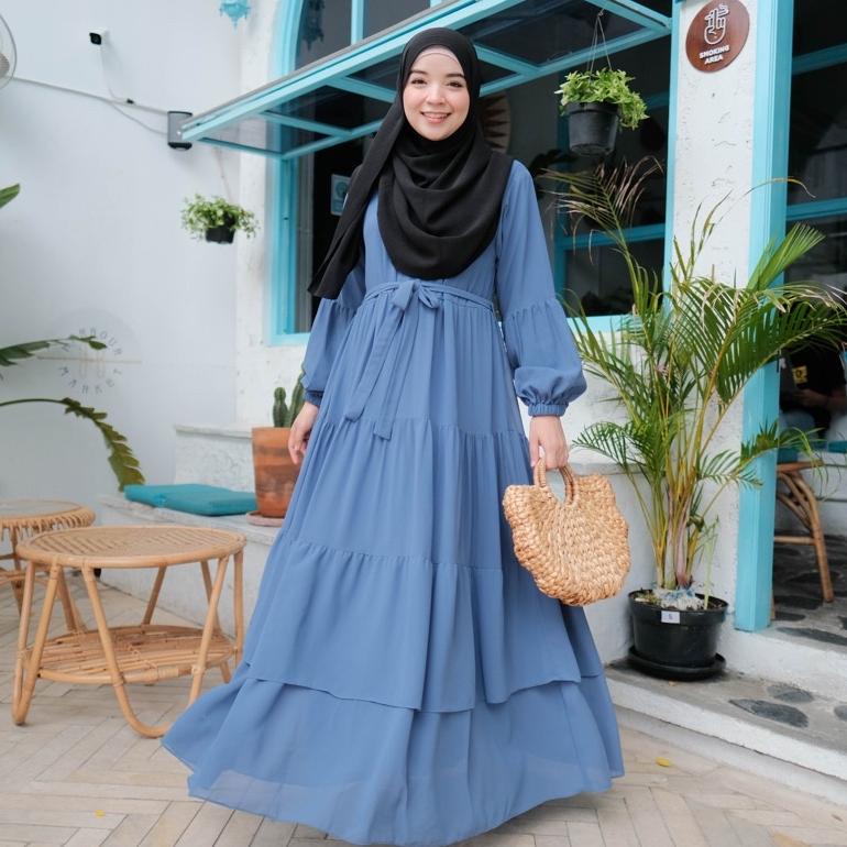 Amara Dress / Gamis Ceruty / Gamis Tiga Tingkat/ Gamis Rempel / Gamis Baby Doll /Gamis Layer