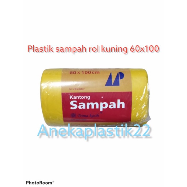 plastik sampah kuning 60x100 rol