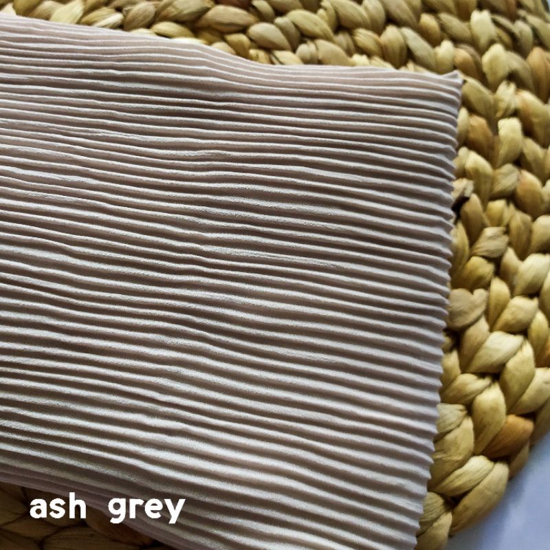 [PART1] UMAMA PLEATED SHAWL PASHMINA PLISKET / PRISKET CERUTY ARMANY-Ash grey