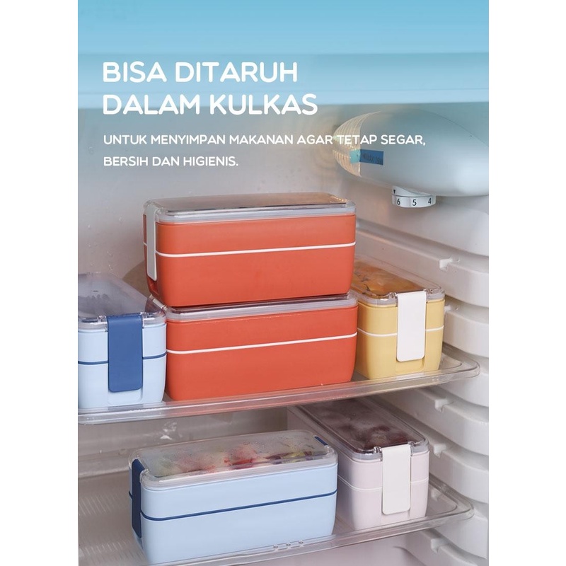 Samono STW20 Kotak Makan Japanese Set Lunch Box Alat Makan Microwave