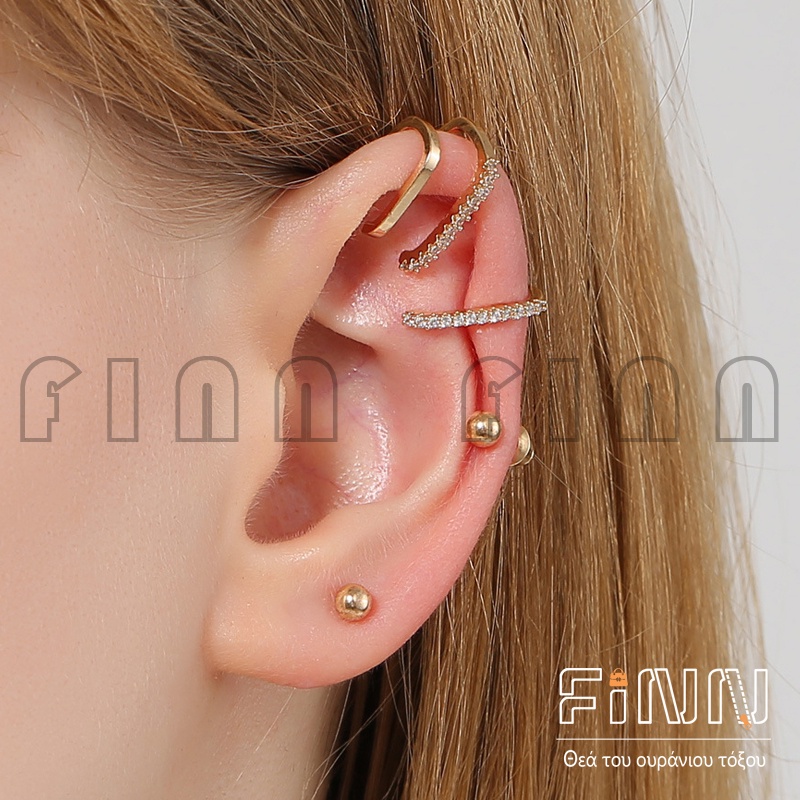 Anting Jepit Wanita 4pcs Set Ear Cuff Fashion Korea Import