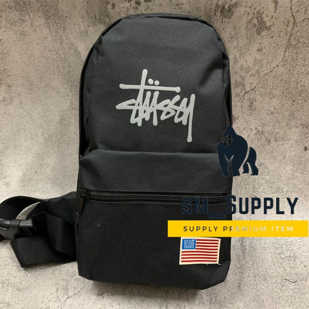 STUSSY TROOPS / TERMURAH / SLINGBAG / TAS BAHU STUSSY / LIKE IMPORT QUALITY