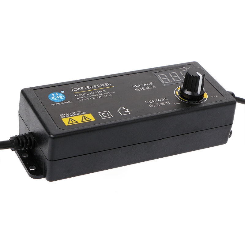 Btsg 60W 3-24V Adaptor Adjustable Dengan Layar Display Tegangan DC5.5x2.1/2.5mm