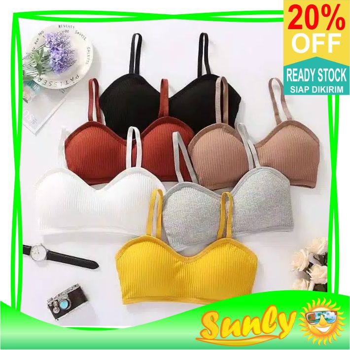 ☀ Sunly ☀ A026 Bra Wanita Tanpa Kawat Bahan Halus Pakaian Dalam Bralette Push Up Elastis Sexy