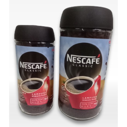 Nescafe Classic Botol 100 / 200gr Kopi Bubuk Tanpa Ampas