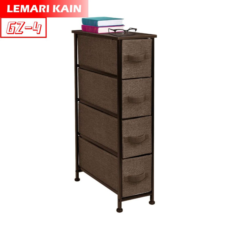 Lemari Sisi Ranjang 4 Laci Kecil lemari kain murah GZ-4 WHFURNITURE