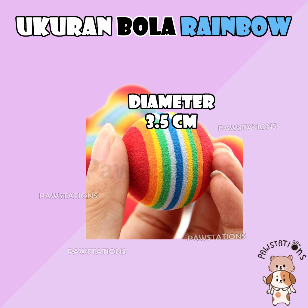 Bola Mainan Kucing Bola Mainan Anjing Bola Rainbow Bolhttps://seller.shopee.co.id/portal/producta Pelangi Bola Warna Warni Mainan Anak Kucing