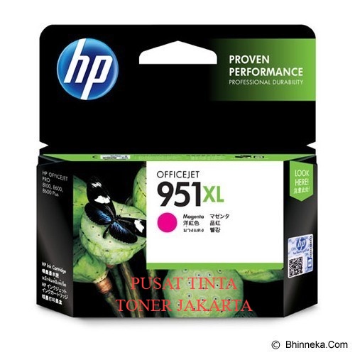 Tinta HP 951 XL Magenta = HP Officejet Pro 8100, 8600 plus, 8600