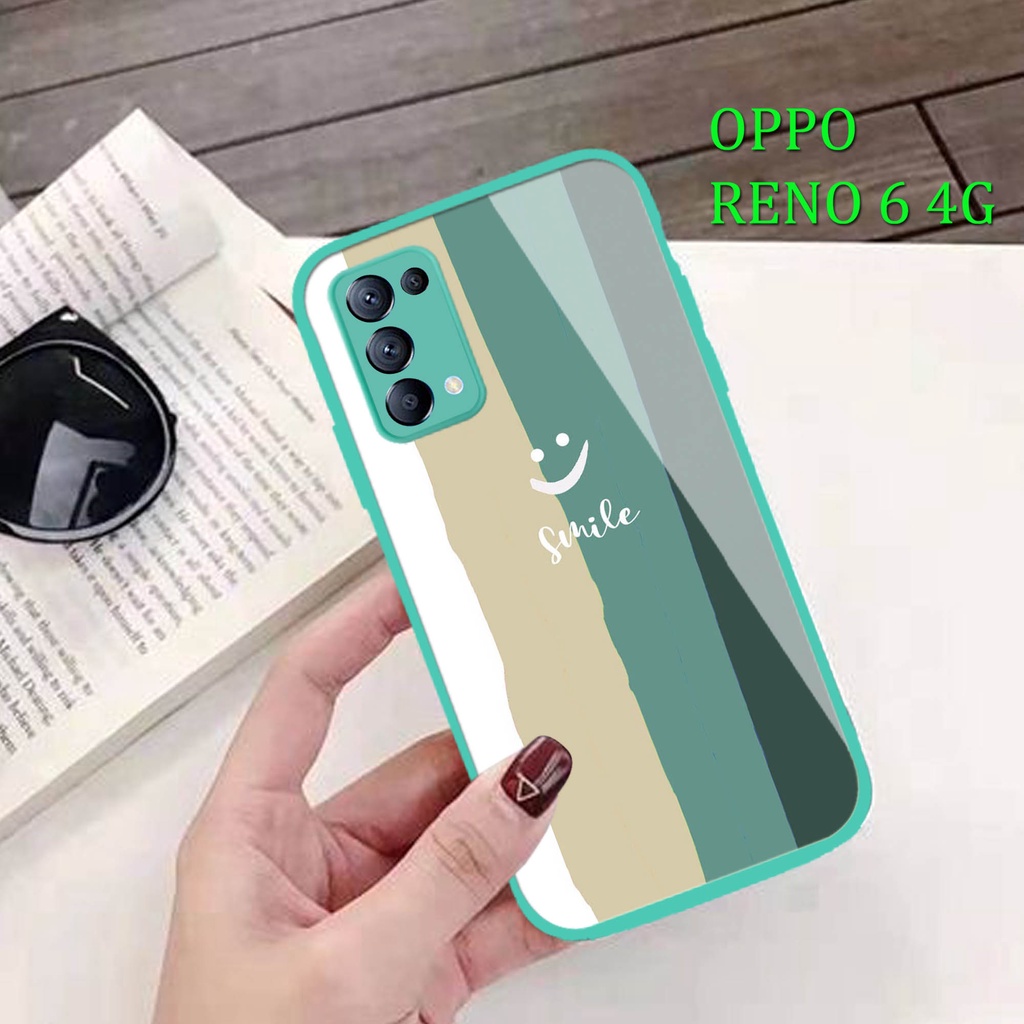 [G01] Softcase Kaca Color OPPO RENO 6 4G ( Case Hp OPPO RENO 6 4G ) Casing Hp OPPO RENO 6 4G