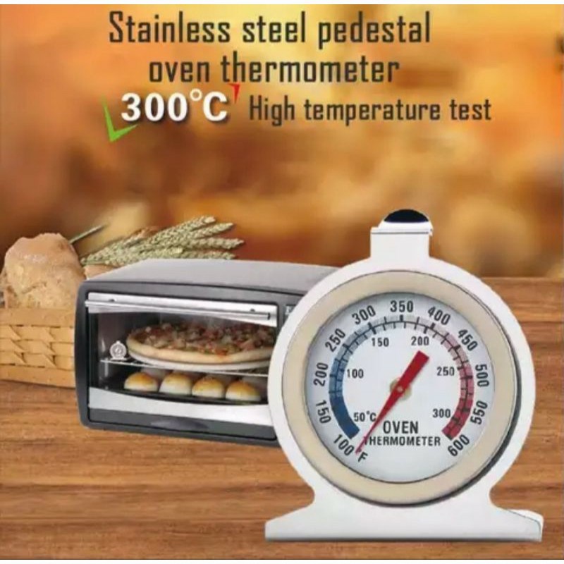 Termometer Oven Stainless Pengukur Suhu Oven hingga 300⁰