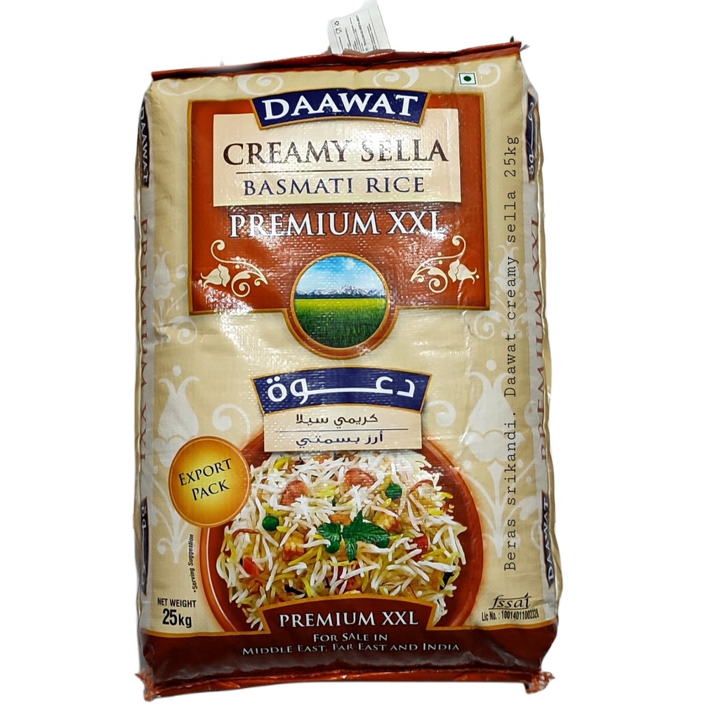 

Basmati DAAWAT Creamy Sella Premium kemasan 25kg - Khusus Instant Kurir