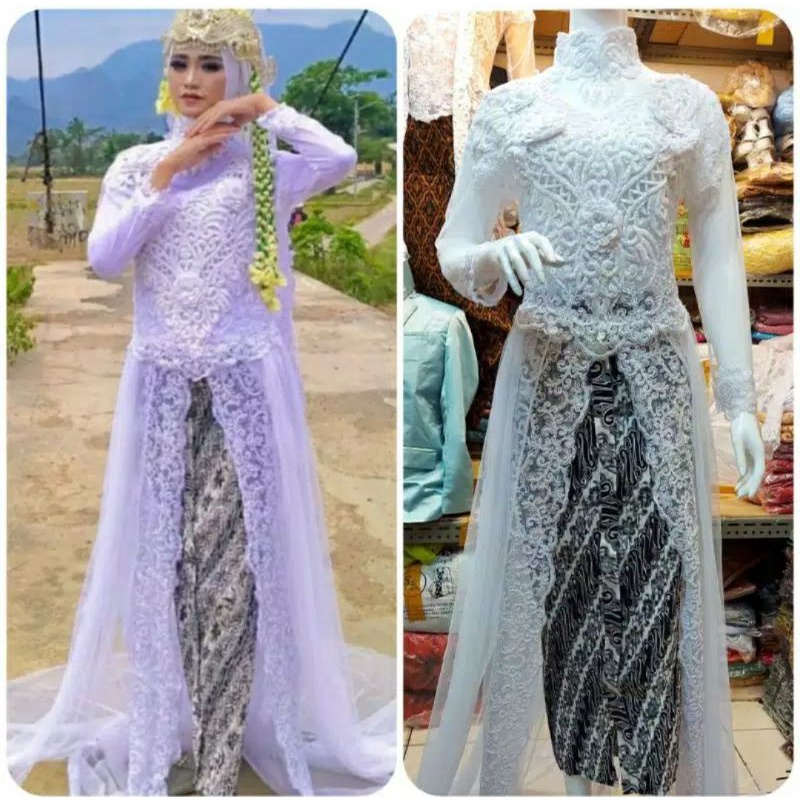 Kebaya Akad Pengantin Putih Kebaya Pesta dan Rok