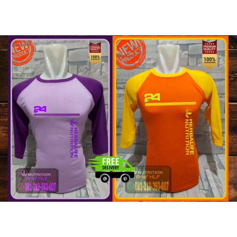 COD RAGLAN HERBALIFE ORANGE - UNGU