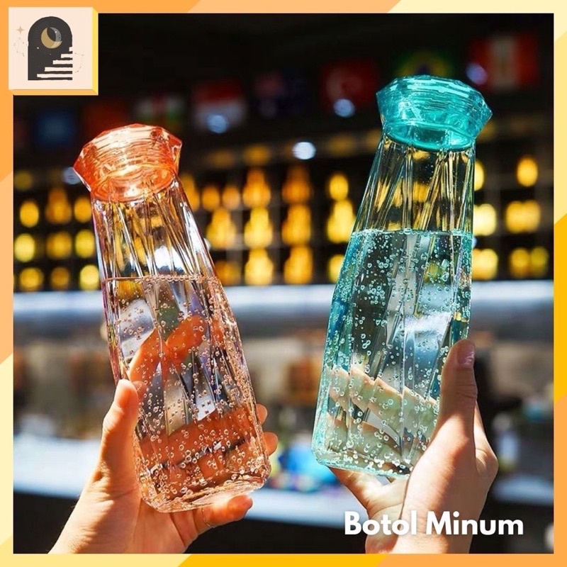 Botol minum kristal - Botol kaca crystal - Botol tumblr