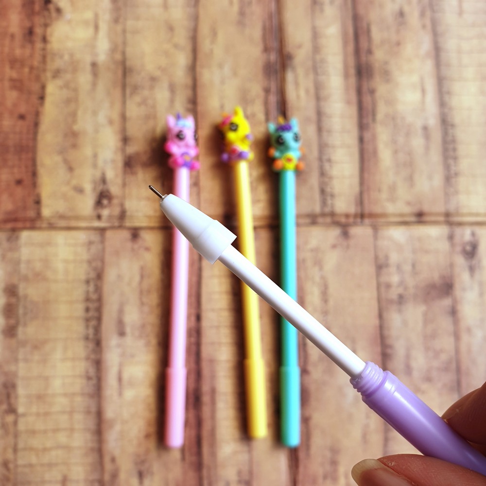 Pen isi 4 PCS - Pulpen - Gelpen Motif Baby little ponny Tanduk 081 Isi 4pcs - Ballpoint Gel Lucu