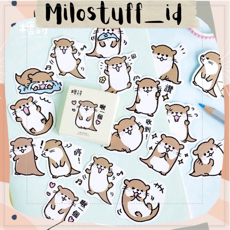 

[MILOSTUFF_ID] 45 Pcs Sticker Deco Motif Cute Animal Untuk Jurnal DIY Scrapbook--MS0173