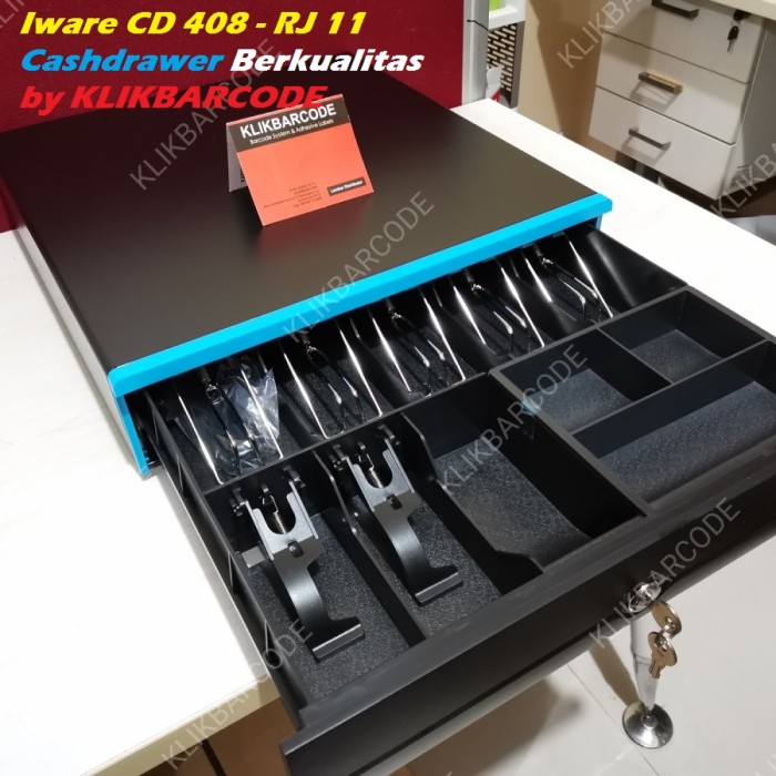 

PROMO IWARE CD-408 RJ-11 CASH DRAWER / LACI UANG / LACI KASIR 7 SLOT 4 KOIN