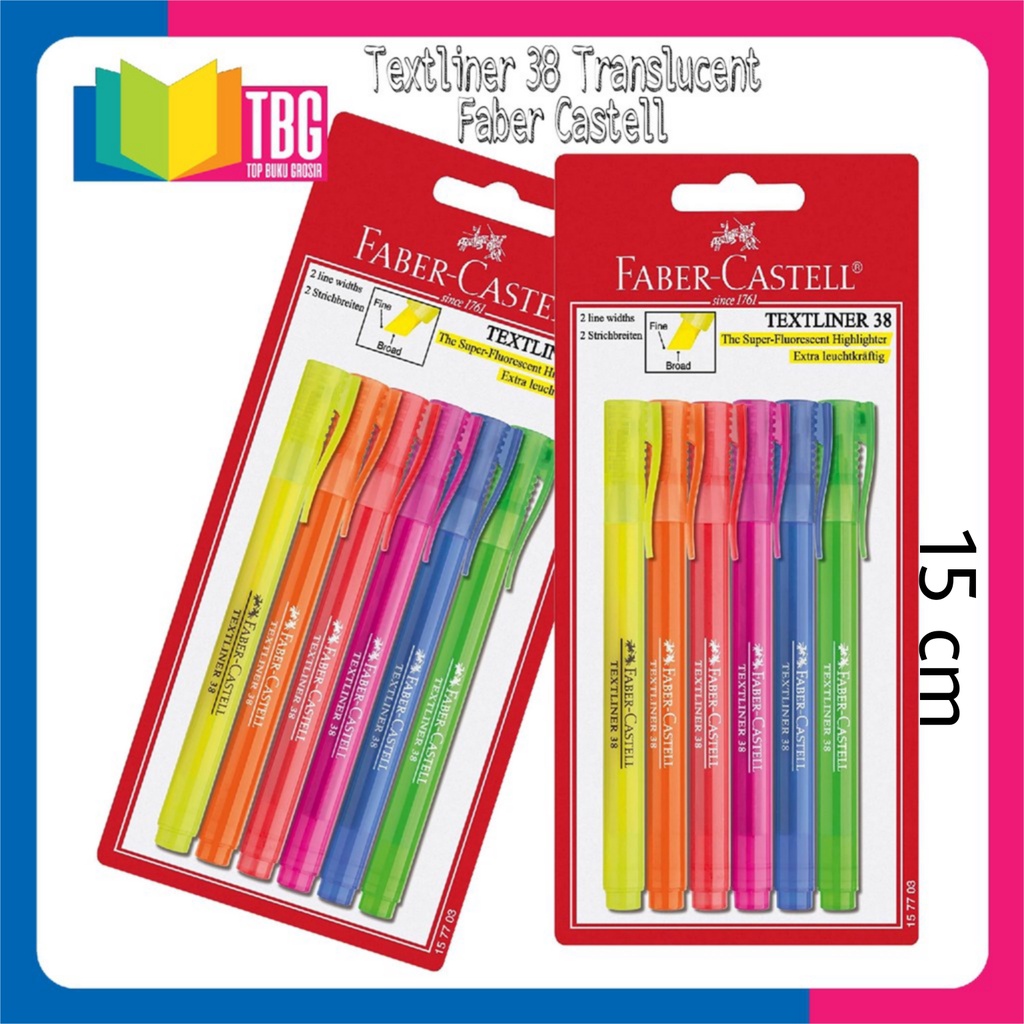

1 PCS TEXTLINER 38 TRANSLUCENT FABER CASTELL / HIGHLIGHTER TRANSLUCENT FABER CASTELL