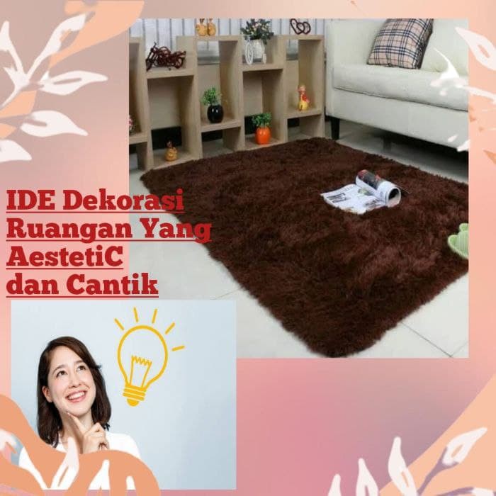 [DOUBLE SIZE] Karpet Bulu Tebal 7cm ukuran 150CMX200CM Karpet Lantai Bulu Rasfur Kasur kamar Tidur-1