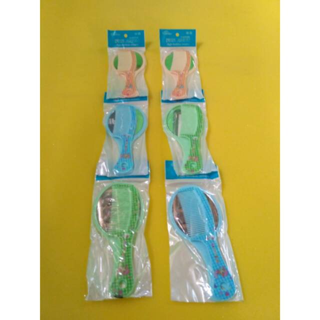 Sisir+Kaca Kecantikan 1 pak isi 6 pcs