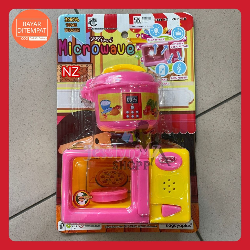 Mainan Masak Masakan Anak Perempuan/Mini Microwave Baterai