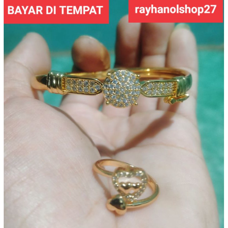 XUPING SET PERHIASAN WANITA DEWASA LENGKAP LAPIS EMAS 24 K GOLD RO-27