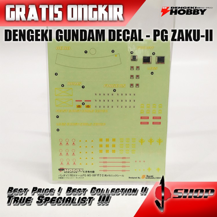 DENGEKI GUNDAM DECAL - PG ZAKU-II