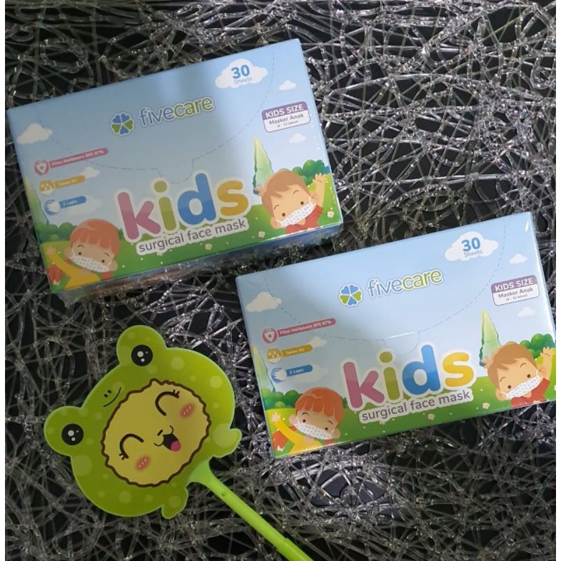 Masker Fivecare Kids Surgical Face Mask - 1 box isi 30 Pcs