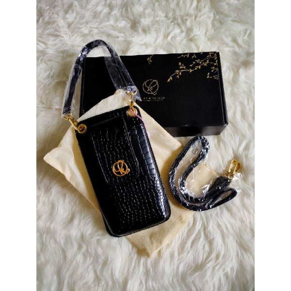 [MYBONIE] KICIKS Croco Phone Bag Tas Hp Premium Royal Black