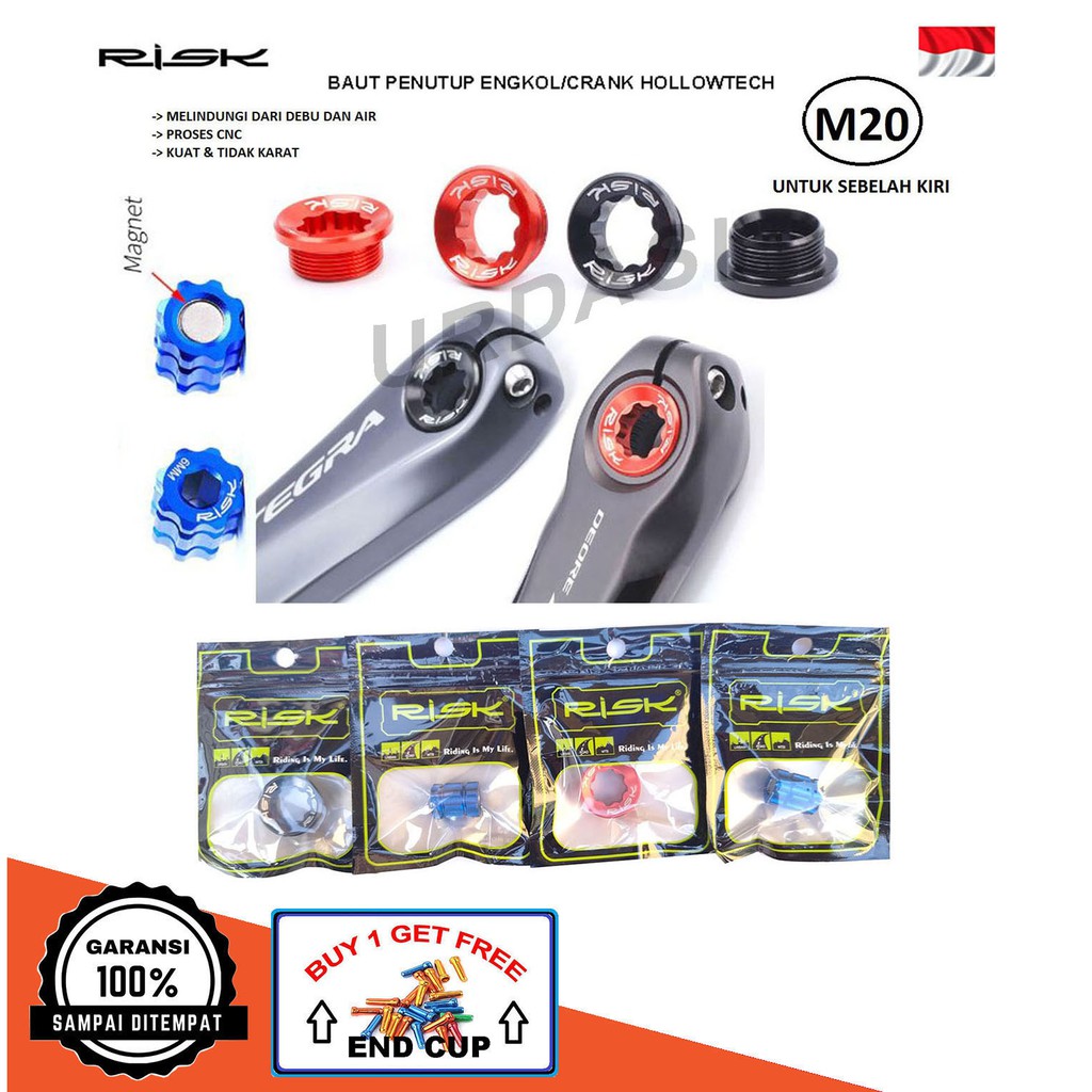 Baut Cover Tutup Penutup Crank Ht2 M20 Hollowtech 2 Sebelah Kiri Sepeda Lipat Mtb Roadbike